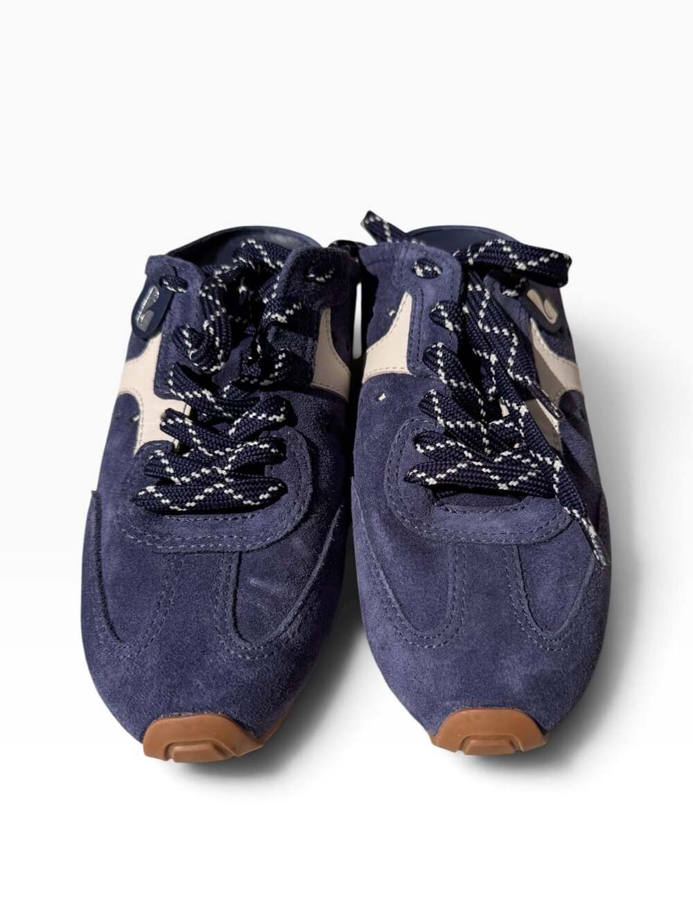 Larroude Stella Sneaker Size 8 Navy Suede Mules